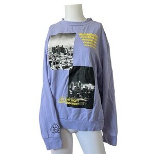 Sam Golbach Dumb and Wise Purple Crew Neck Sweatshirt Unisex Size Medium M